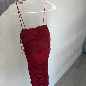 Princess Polly Red Ruched Mini Dress - NEVER WORN